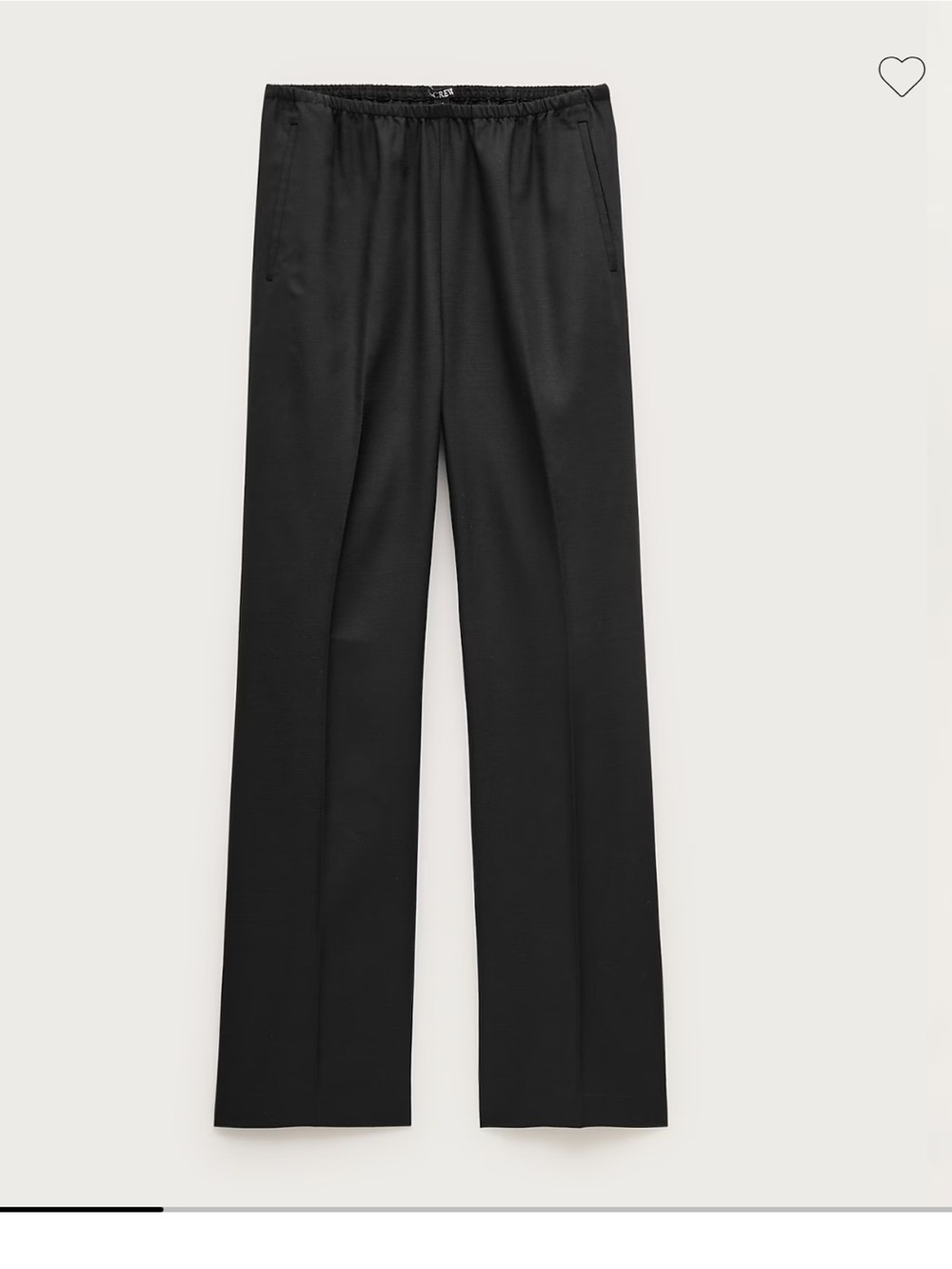 J.Crew Petite Cosmo pant in Gramercy linen blend - black